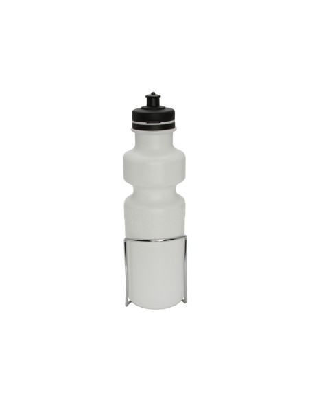 Water Bottle with Alloy Cage 28oz White.